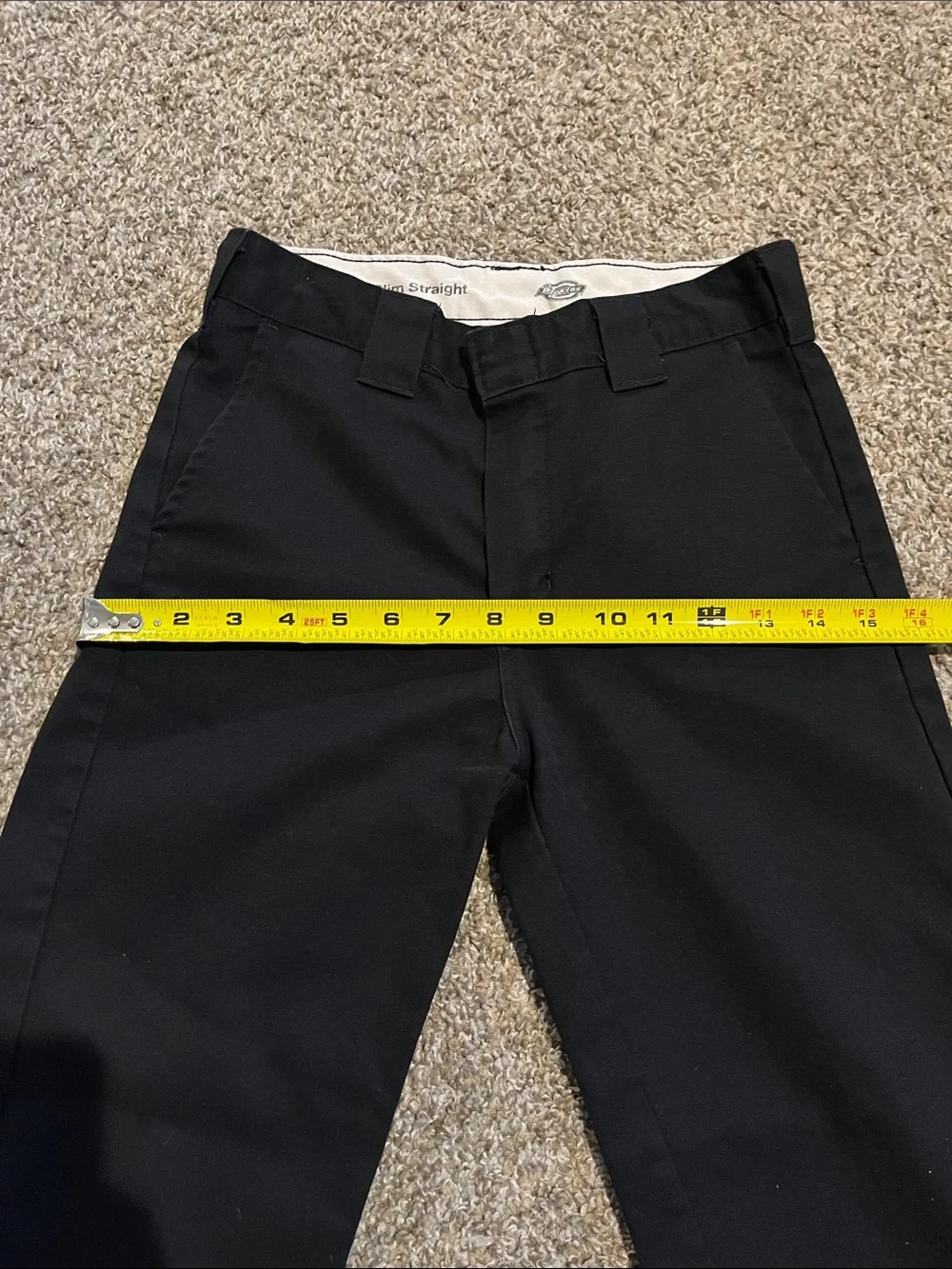 DICKIES Men's Black Straight Jeans
